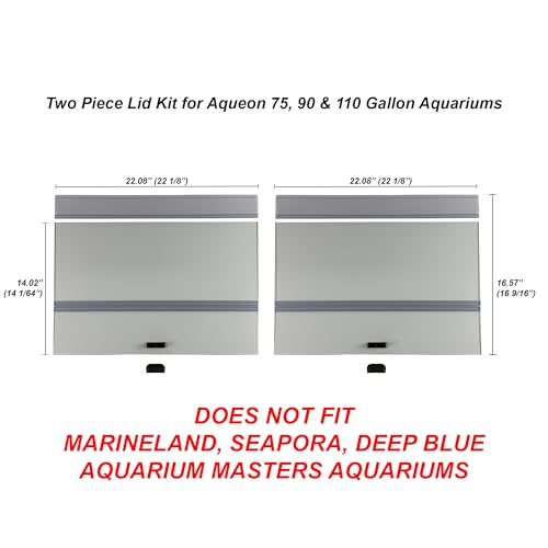 H2Pro Glass Canopy Aquarium Lid for Fresh & Saltwater Fish Tanks (A48GT for Aqueon 75/90 / 110 Gallon Aquariums) - color: A48GT for Aqueon 75 / 90 / 110 Gallon