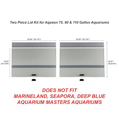 H2Pro Glass Canopy Aquarium Lid for Fresh & Saltwater Fish Tanks (A48GT for Aqueon 75/90 / 110 Gallon Aquariums) - color: A48GT for Aqueon 75 / 90 / 110 Gallon