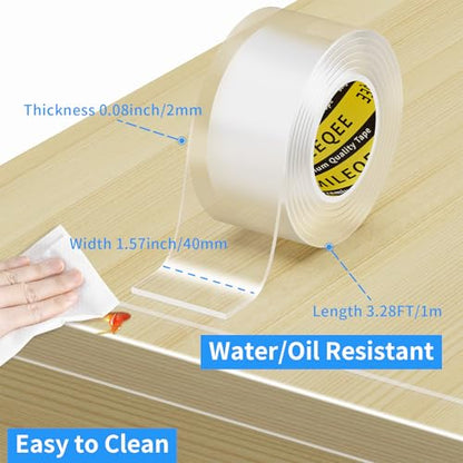 Clear Edge Protector Strip,1 Pack x 1.57in x 3.28FT | Sharp Edge Wrap Cover Tape, Self Adhesive Protective Bumper Guards for Cabinet Door Desk Bed Furniture Waterproof - size: 1 Pack x 1.57in x 3.28FT