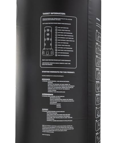 Century Wavemaster XXL | Freestanding Punching Bag with Base | Heavy Bag Boxing Martial Arts Kickboxing Bag | Optimal Strength and Cardio Training Bag - color: Black With Zones