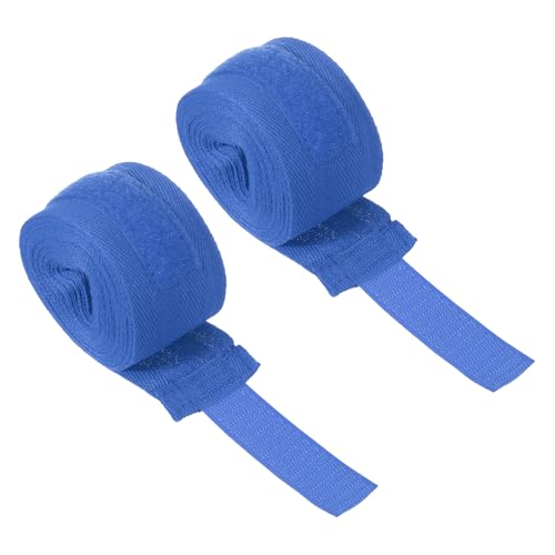 PATIKIL Boxing Hand Wraps, Elastic Boxing Wraps Cotton Fist Mitts Wrist Straps Protection for Muay Thai Martial Art - color: Blue, size: 197 inch