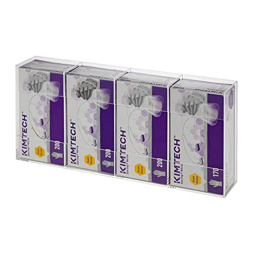 Kantek Acrylic Glove Dispenser, Quadruple Box Capacity, Easy-Box-Swap, 10.3-Inch Wide x 3.8-Inch Deep x 21.3-Inch High, Clear (AH145) - size: Easy Swap Quadruple