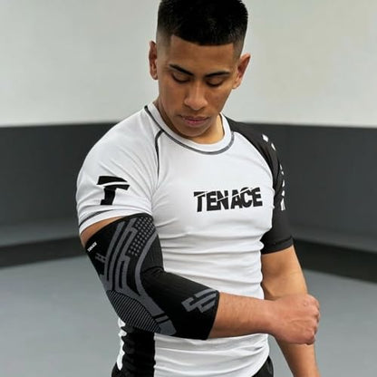 Tenace Jiu Jitsu Elbow Brace, Grappling - Compression Elbow Protection and Padded MMA, BJJ, Muay Thai, Judo - High Durability and Performance Unisex - size: Medium