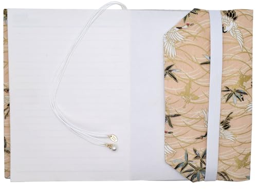 BLBMH A5 Fabric Book Cover for Paperback Journal Notebook Women - Crane - color: Crane, size: 8.3in