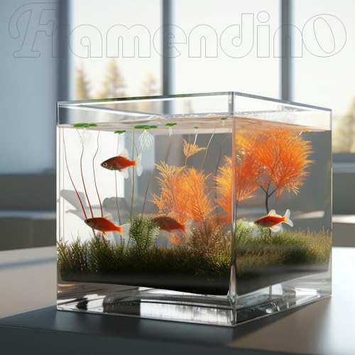 Framendino, 36 Pack Artificial Mini Duckweed with Root Plastic Floating Fish Plants for Aquarium Tank Decor - size: 36 Pack
