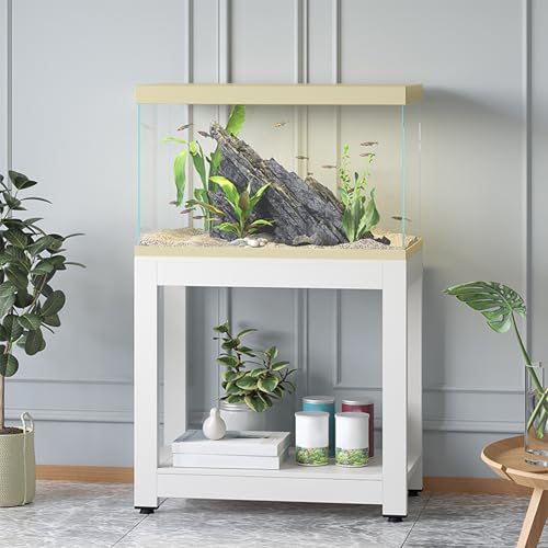 Heavy-Duty Metal Fish Tank Stand - 2-Tier Aquarium Shelf Rack for Home Storage, Durable Load-Bearing Cabinet Organizer, Perfect for Aquariums and Decor