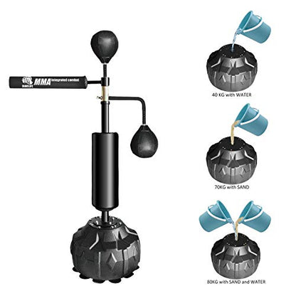 InnoLife MMA Boxing Speed Trainer Punching Spinning Bar with Dual Punch Head
