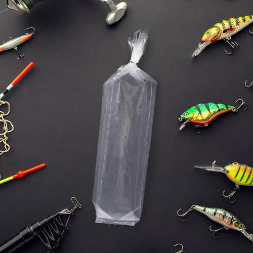 ULTECHNOVO 50pcs Thick Plastic Live Fish Bags 6x34cm Leakproof Aquarium Transport Pouches for Shipping Small Pet Fish