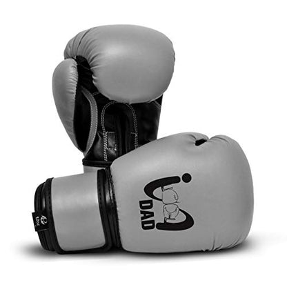 Ultimate - I Boxing Dad - Kids Boxing Gloves MMA Boxing Muay Thai Bag Work - color: Gray, size: 6 Oz