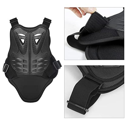 PELLOR Motorcycle Armor Vest Chest Back, Motocross Body Guard Vest Skiing Riding Skating Anti-Fall Vest Protective Gear - size: X-Large