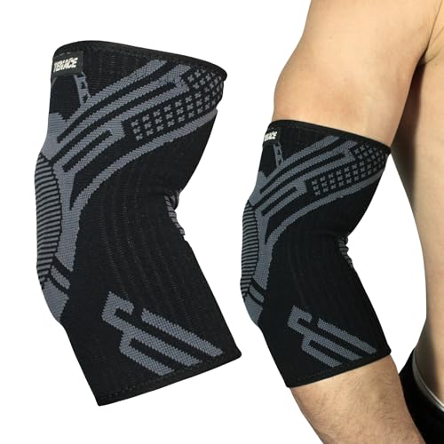 Tenace Jiu Jitsu Elbow Brace, Grappling - Compression Elbow Protection and Padded MMA, BJJ, Muay Thai, Judo - High Durability and Performance Unisex - size: Medium