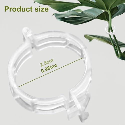 Secured Plastic Plant Clip, 2025 Upgrade Plant Support Clips Reusable Garden Clips, Garden Clips for Climbing Plants, Plastic Trellis Clips Tomato Grape Vine Vegetables Plant Fixing Clips (50, White) - color: White
