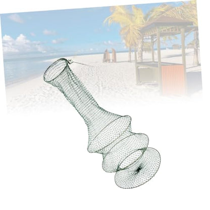 SUPVOX Hand Woven Fish Net Foldable Mesh Net for Freshwater Fishing Lightweight and Durable Pliable Design to Protect Fish Easy to Carry