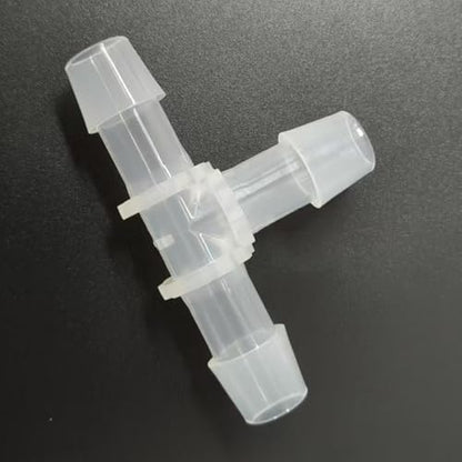 3 Way Tee Connector Equal Barbed T-Fitting 3 Way Hose Barb Adapter for Laboratory Biochemical Analytical Instruments Food Machinery Aquarium Equipment 100pc/pk (12.7mm 1/2'' Cir) - size: 12.7mm 1/2'' Cir