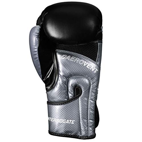 TITLE Boxing Infused Foam Interrogate Training Gloves 2.0 - Boxing Gloves, Boxing Training Gloves, MMA Gloves, Oz Training Gloves, Kickboxing Gloves, Punching Bag Gloves, Sparring Gloves - color: Silver/Black, size: 20 oz