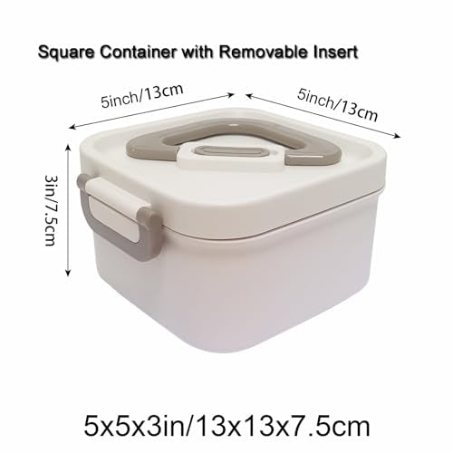 Aventik Fishing Bait Container Organizer with Handle Insulated Breathable Live Bait Box Stainless Steel Worm Storage Tank for Nightcrawlers Keeps Bait Fresh and Alive(square 700ml) - style: square 700ml