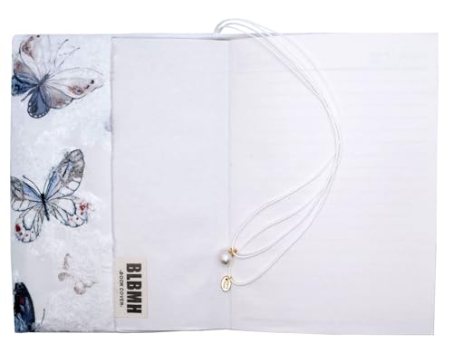BLBMH 10x7 Fabric Book Covers for Hardcover Paperbacks Bible - Butterfly A - color: Butterfly a