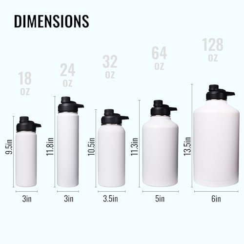 Fijinhom Insulated Water Bottle with Handle, 304 Stainless Steel Water Bottles with Wide Mouth, Double Wall Vacuum Sports Water Bottle, BPA Free, Keep Cold and Hot, 18 Ounces, Pink - color: Pink, size: 18 Ounces