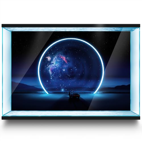 Aquarium Background Stickers - Black Hole Space - Fish Tank Reptile Terrarium Decor Poster (75 x 50 cm / (29.5 x 19.6 inches)) - size: 75 x 50 cm / (29.5 x 19.6 inches)