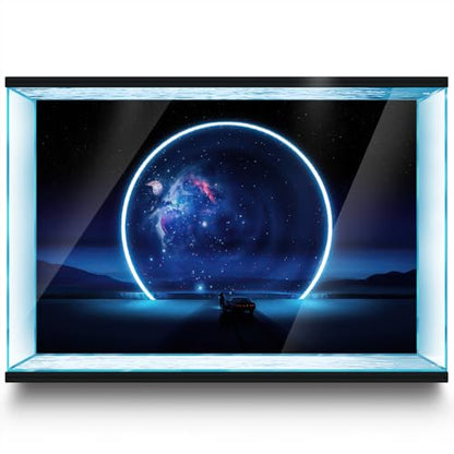 Aquarium Background Stickers - Black Hole Space - Fish Tank Reptile Terrarium Decor Poster (60 x 40 cm / (23.6 x 15.7 inches)) - size: 60 x 40 cm / (23.6 x 15.7 inches)