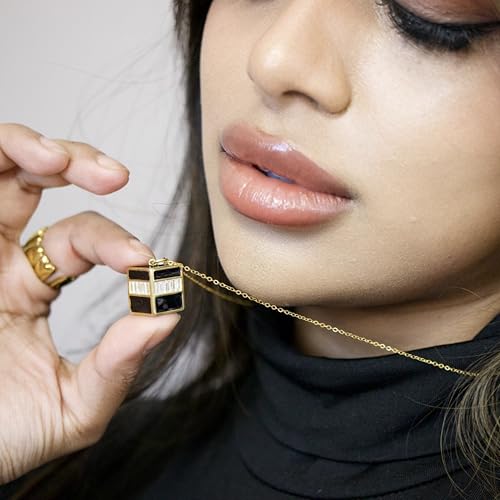 Bolenvi Gold Kaaba Necklace by MAHJ - Muslim Islamic Ramadan Hajj Umrah Eid Gifts, 14K Plated Pendant Necklace, Allah Mecca, Saudi Arabia, Arabic Islamic Jewelry For Women & Men