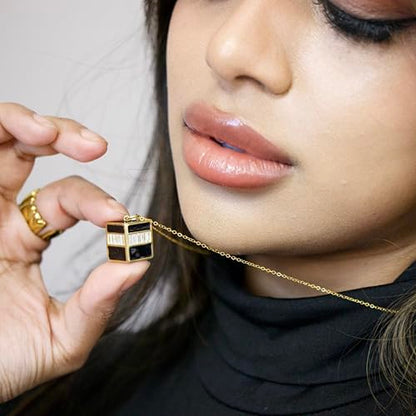 Bolenvi Gold Kaaba Necklace by MAHJ - Muslim Islamic Ramadan Hajj Umrah Eid Gifts, 14K Plated Pendant Necklace, Allah Mecca, Saudi Arabia, Arabic Islamic Jewelry For Women & Men
