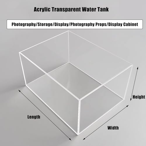 Transparent Acrylic Box Sink Tray, 5cm/2in High Shooting Props Display Box Desktop Storage Box Drawer Rack(25x25x5cm/9.8x9.8x2in) - size: 25x25x5cm/9.8x9.8x2in