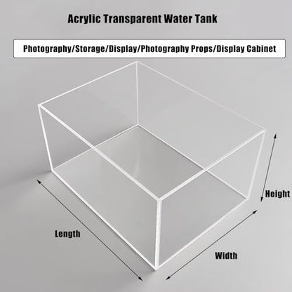 Transparent Acrylic Box Sink Tray, 5cm/2in High Shooting Props Display Box Desktop Storage Box Drawer Rack(30x10x5cm/11.8x3.9x2in) - size: 30x10x5cm/11.8x3.9x2in