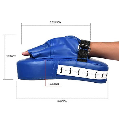 2PCS Boxing Mitts, MMA Punching Focus Mitts, Kickboxing Muay Thai Pads, Training Boxing Target Pads/Gloves, Martial Arts for Youth, Men & Women Gift (PU Leather)