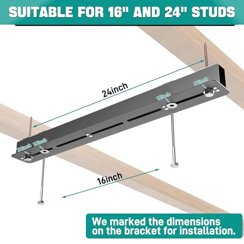 EVERHANGER Ceiling Storage Rack, Heavy Duty Overhead Garage Storage Rack, Adjustable Ceiling Bin Storage System, 6 Sets for 5 Bins, 26 Inch - style: For 5 Bins