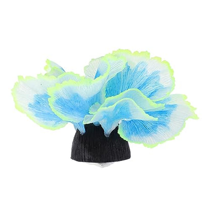 Luxshiny Durable Blue Silicone Aquarium Plant Decor Lifelike Artificial Fish Tank Ornament for Freshwater Aquarium Supplies Vivid Aquatic Plant Adornment Enhancing Natural Style and