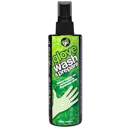 gloveglu 8.45 floz Premium Wash Prepare Deep Cleaning Goalkeeper Glove Spray for All Sports Gloves