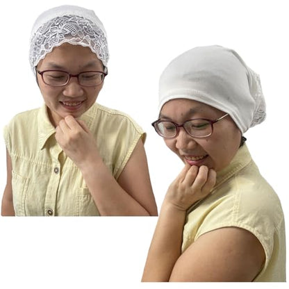 8Pcs Front&Back Inner Hijab Caps Women Under Hijab Beanie Stretchy Breathable Undercap Tube Bonnet
