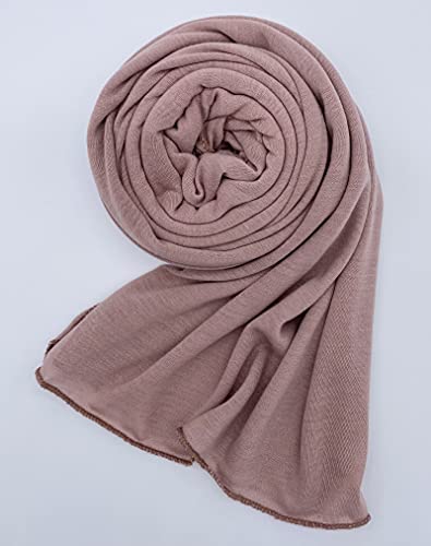 Jersey Hijab Scarfs for Women Head Scarf Muslim Head Wraps - color: Pale Pink