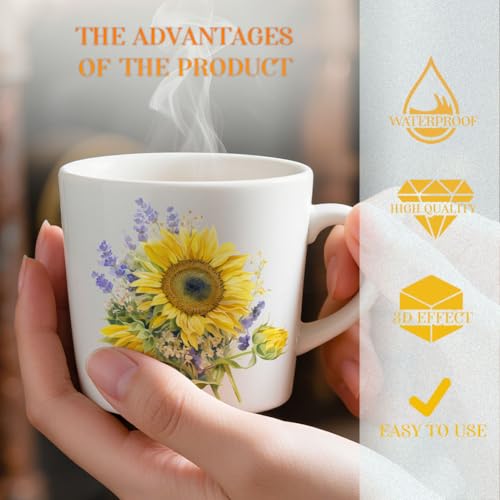 20 Pcs Spring Flowers UV DTF Cup Wraps for 16OZ Glass, 4.3 x 9.4 Inch Flower UV DTF Transfer Stickers Colorful Spring Elements Rub on Transfer Decals for Glass Bottle Vase Furniture Crafts - style: Spring Flower