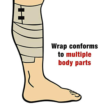 ACE 6 Inch Elastic Bandage with Clips, Beige, Great for Chest and More, 1 Count - size: 6"