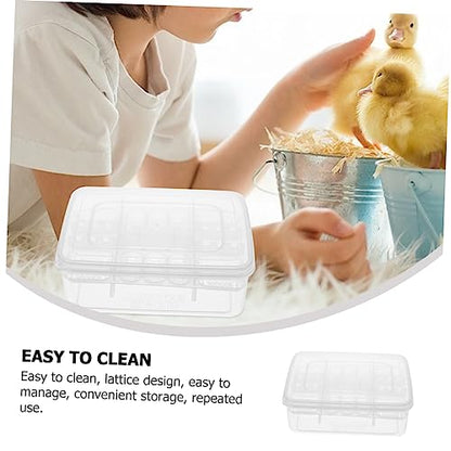 VICASKY 16-Compartment Plastic Reptile Egg Incubator and Hatchery Box for Breeding Geckos and Lizards Sturdy PET Supply for Hatching Reptile Eggs