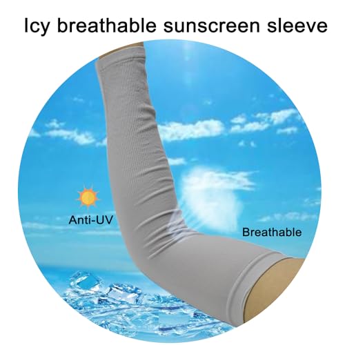 Alovexiong 4pcs UV Sun Protection Arm Sleeves for Women Compression Cooling Sleeve with Thumb Hole Tattoo Cover Up Sleeves Sun Sleeves for Cycling, Driving, Running, Riding, Fishing, Golfing