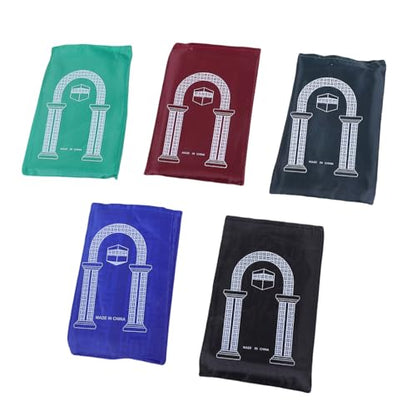 GLOGLOW Portable Prayer Mat 5Pcs Nylon Travel Pray Mat Lightweight Foldable for Prayer Yoga Meditation with 5 Colors Easy to Carry