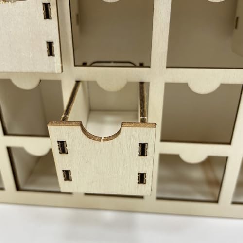 Wooden Ramadan Advent Calendar 30 Storage Drawers DIY Countdown Eid Calendar 30 Storage Drawers for Home Party Home Decoration