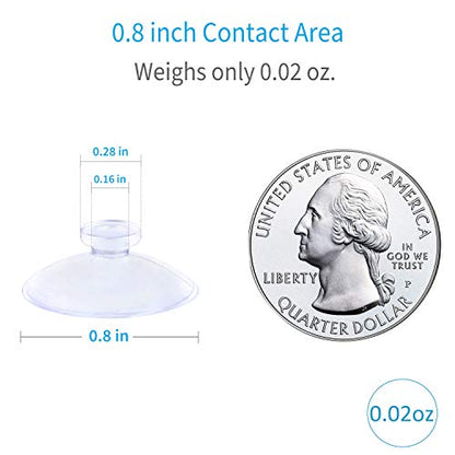 Pawfly 10 Pack Clear Suction Cups 0.8 Inch PVC Plastic Sucker Without Hooks for Home Decoration and Organization - style: 0.8 in 10pcs