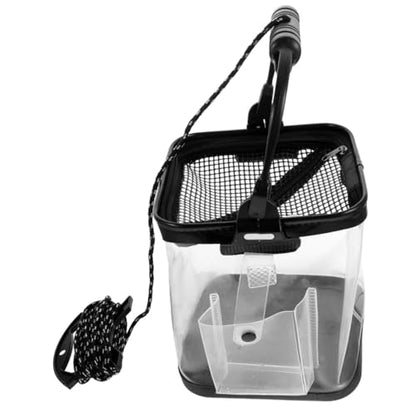 Yardwe Thick Fishing Bucket Portable Folding Live Fish Container Anti-Leak Design for Outdoor Fishing Camping