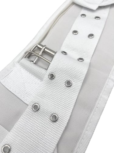 Mens Ihram Ahram White Waist BELT w/Zip/Pocket For Umrah Hajj- PREMIUM Free Size Adjustable Ihram Hajj Umrah Haji Waist Belt fits 29 up to 50 inches.