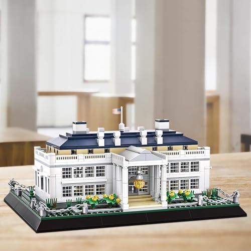 CAXIMSY White House Model Building Block Sets 895 Pieces Washington Famous Landmark Architecture Gifts for Adults - style: White House Model