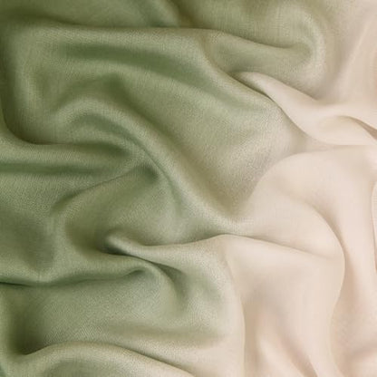 Modal Feel Hijab Scarf for Women, Lightweight Ombre Dual Color - color: 2#peagreenwhite