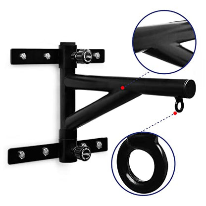 Yes4All Heavy Bag Hanger Wall Mount Punching Bag Hanger, Adjustable Heavy Duty Boxing Bag Bracket for Home Gym Indoor Outdoor