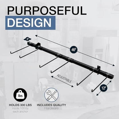 StoreYourBoard Chair Storage Rack Triple – Heavy Duty Folding Chair Rack for Home & Garage Organization, Holds 300 lbs, Chair Hangers for Folding, Patio, Beach & Camping Chairs - style: Triple