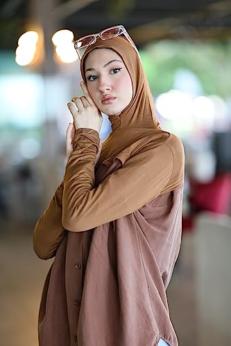 para life Hijab-Dickey-BoleroArm Sleeve With Hijab-Hijab&Armsleeve|Shrugs For Women-Arm Sleeve|Arm Sleeves For Women - color: Tan