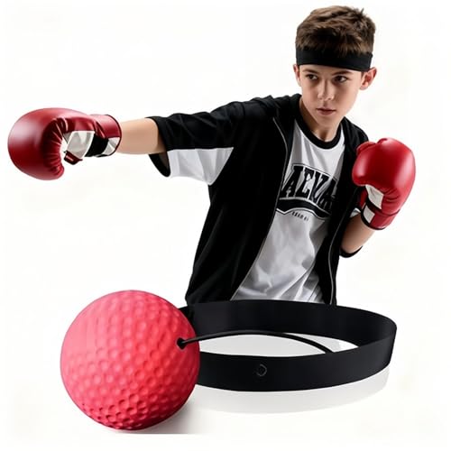 pureza 2PCS Boxing Reflex Ball - Hand-Eye Coordination Training Ball with Adjustable Headband for All Ages - MMA Gear