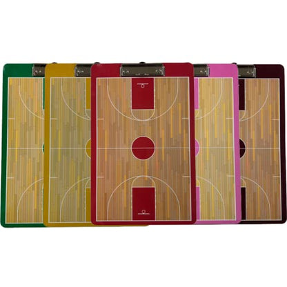 Basketball Coaching Board | Double-Sided Premium Dry Erase Clipboard with Full & Half Court (Maroon/ Burgundy) - color: Maroon/ Burgundy